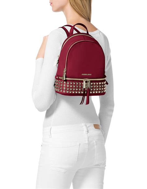 michael kors backpack red and black|Michael Kors black backpack large.